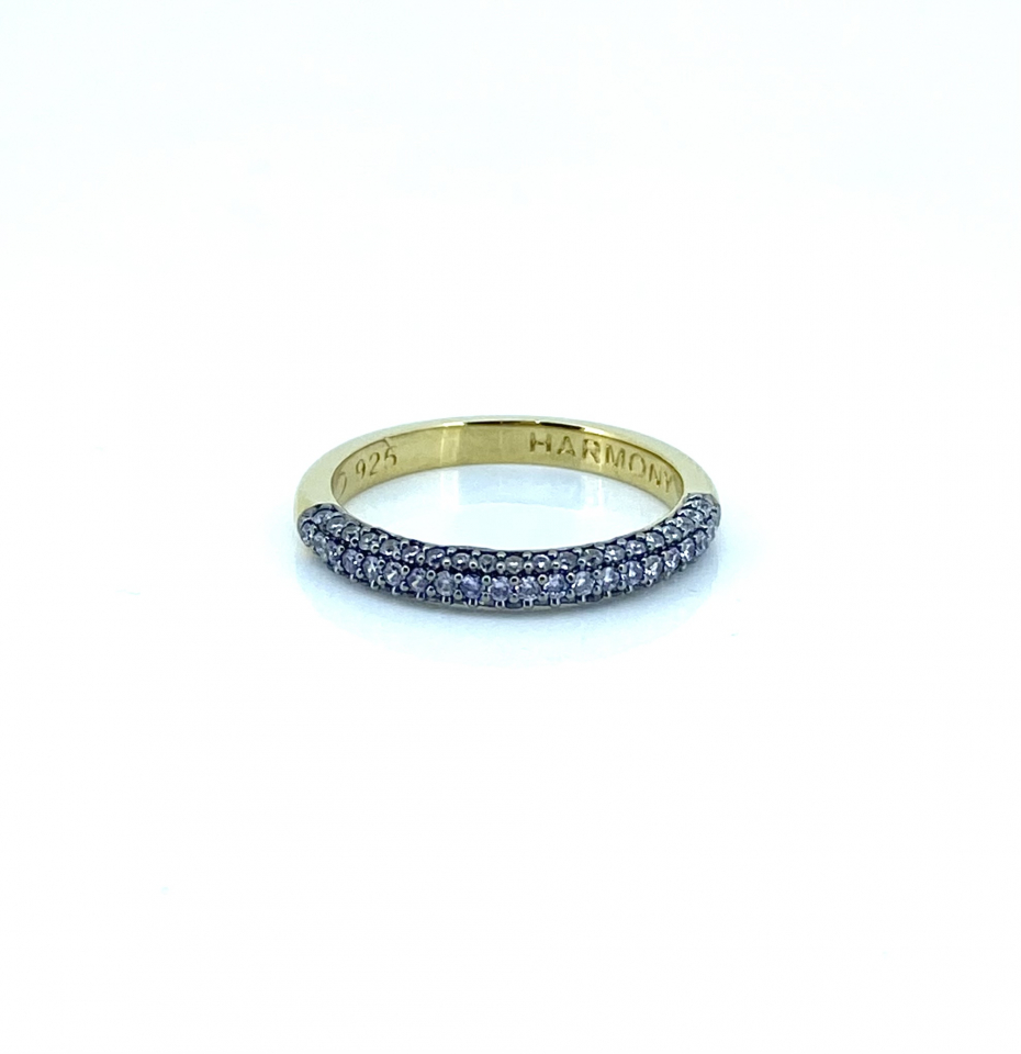 Bague pour femme en argent 925, zircons, juin - HARMONY06 - Harmony