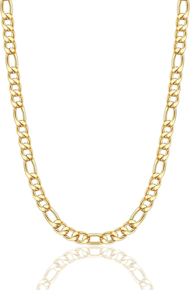 Chaine en stainless, figaro - SSZ-FIG45-22-G - Nathalie Belanger