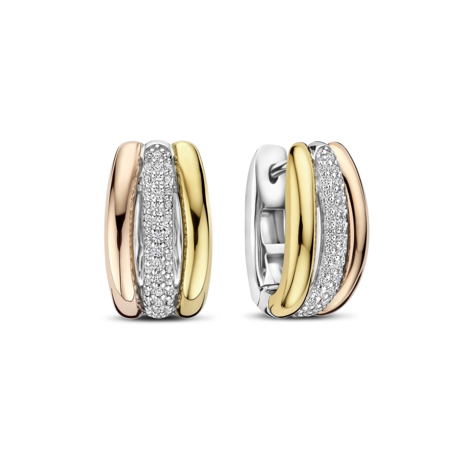 Boucles d'oreilles pour femme en argent 925, cubic zirconium - 78072TZ - Ti Sento Milano