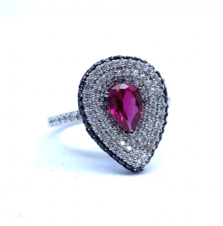 Bague pour femme en argent 925, zircons - 02-022181 - Miss Mimi