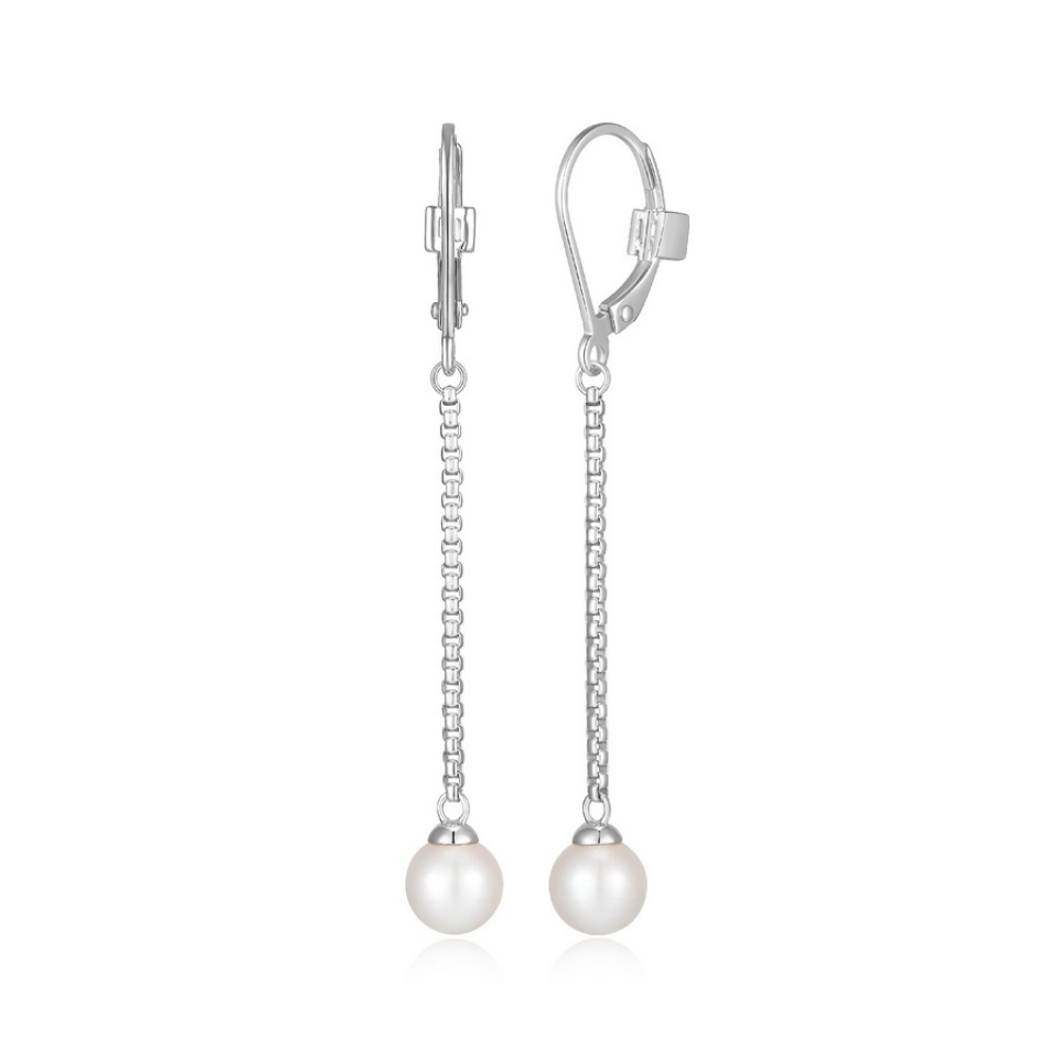 Boucles d'oreilles pour femme en argent 925, perles - R2LCSB4503 - ELLE