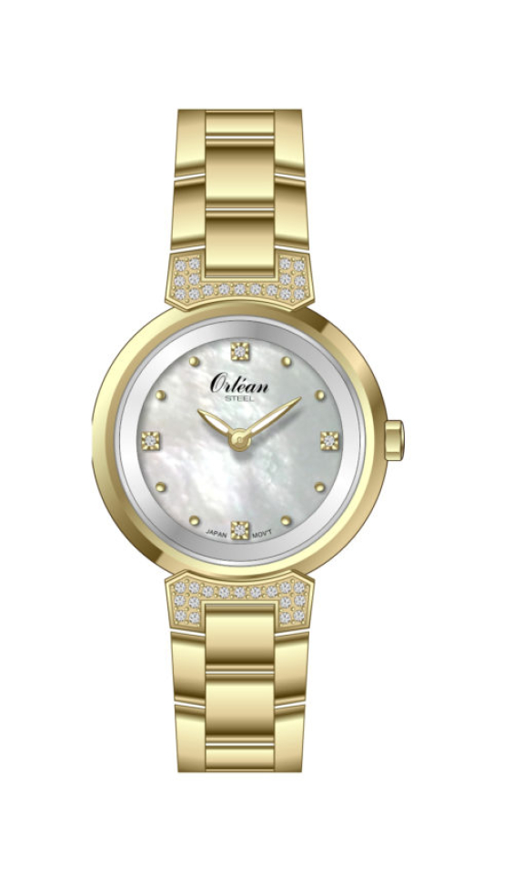 Montre pour femme en stainless, cubic zirconium, 3ATM - ME3571 - Orléan
